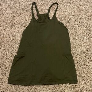 Women’s Olive Green Tank Top with Pockets